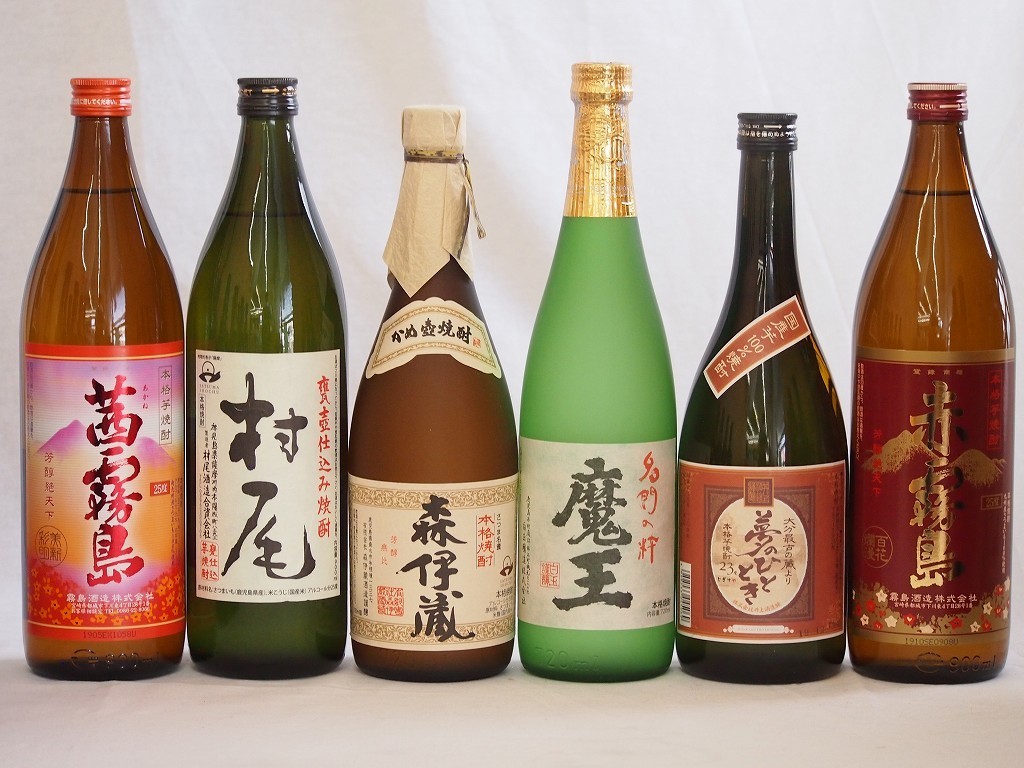  Ooita prefecture most old. warehouse origin Inoue sake structure potato shochu dream. .. time .. comparing 6 pcs set ( Moriizou Devil Kings Murao . Kirishima dream. .. time Aka-Kirishima )720ml×6ps.