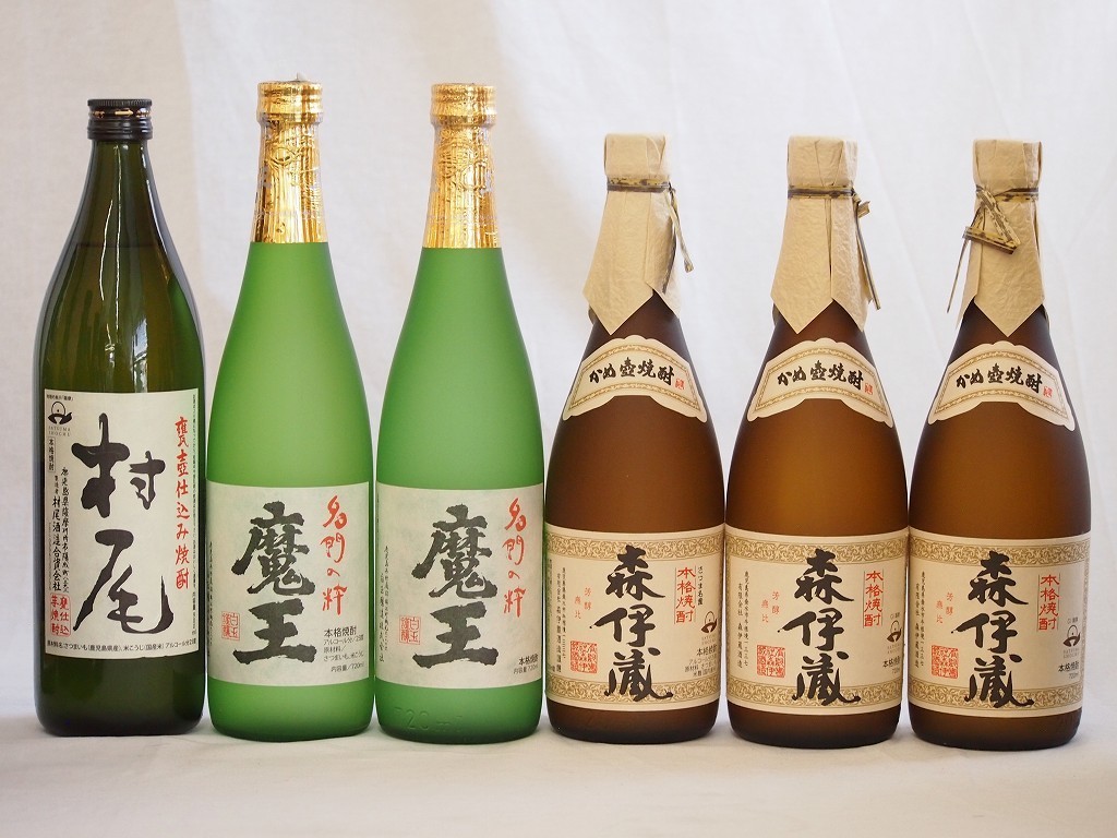  Kagoshima prefecture production premium . potato shochu .. comparing 6 pcs set ( Moriizou 720ml×3ps.@ Devil Kings 720ml× 2 ps Murao 900ml× 1 pcs )