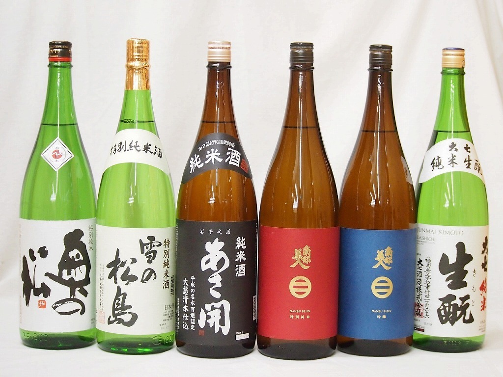新東北日本酒6本セット(あさ開 昭和旭蔵 純米(岩手県) 奥の松 特別純米