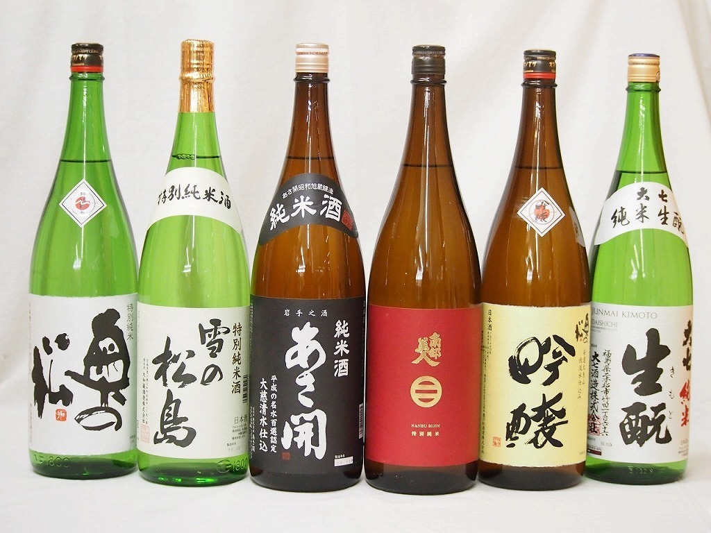 新東北日本酒6本セット(あさ開 昭和旭蔵 純米(岩手県) 奥の松 吟醸