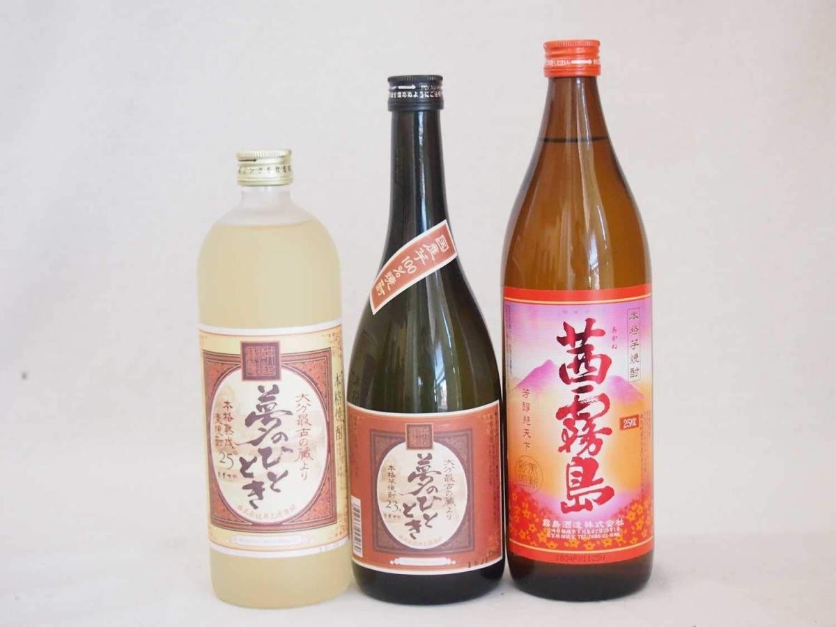  shochu 3 pcs set . Kirishima 900 potato shochu dream. .. time 720 wheat shochu dream. .. time 720 3 pcs set 