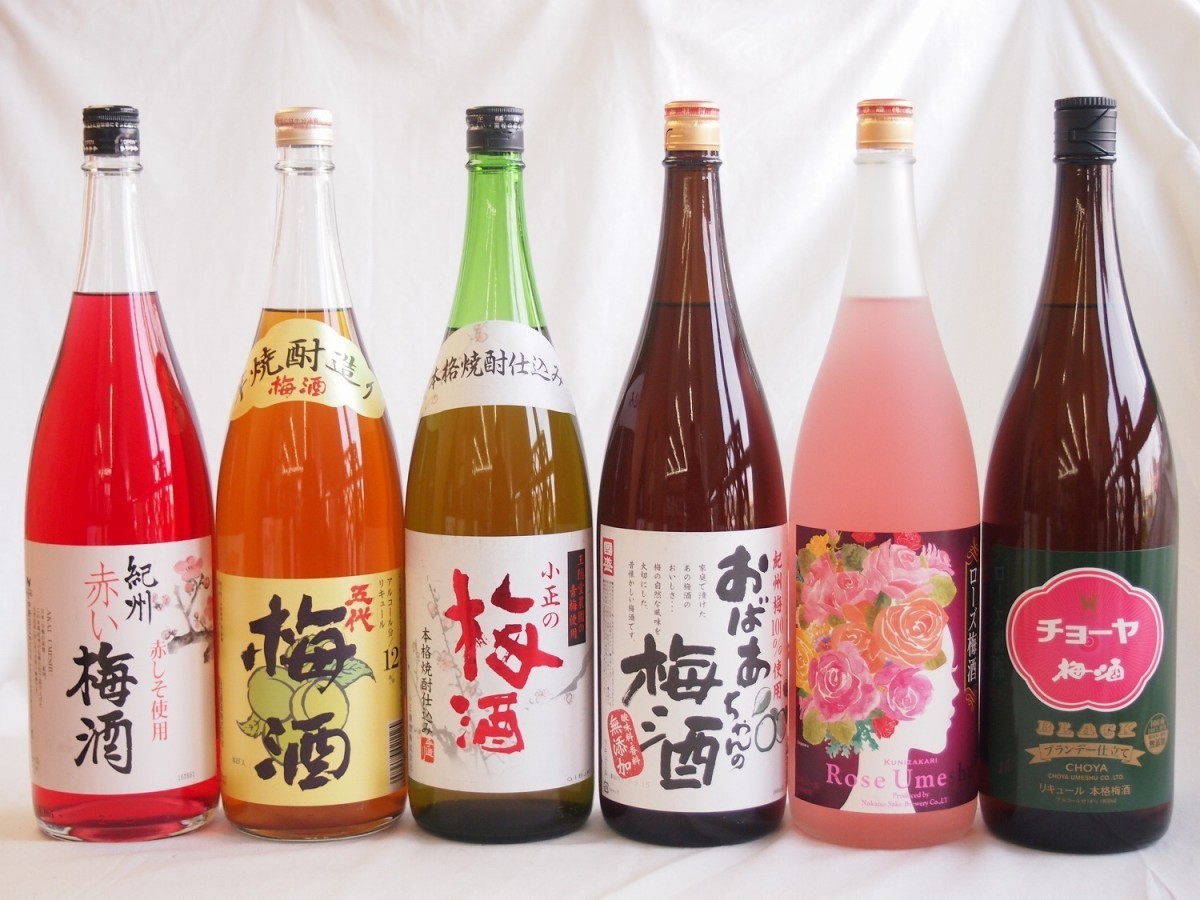 こんな梅酒福袋が欲しかったぁ 飲み比べ6本セット（中野BC 赤い梅酒 五代梅酒 小正の梅酒 中埜酒造 おばあちゃんの梅酒 中埜酒_画像1