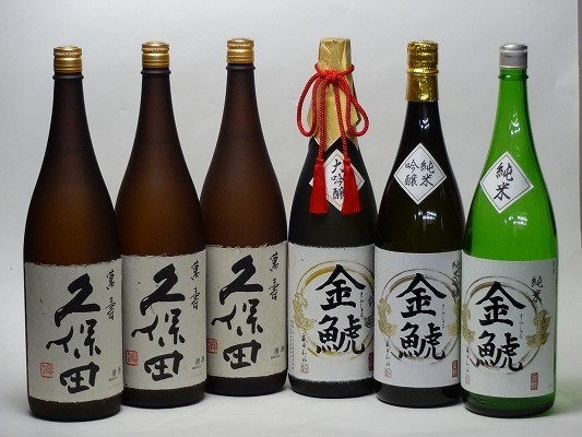特選日本酒セット 久保田(新潟) 金しゃち(愛知)スペシャル6本セット(萬寿 萬寿 萬寿)(大吟醸 純米吟醸 純米)1800ml