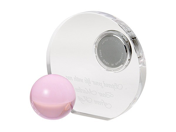  present set round & ball clock pink 