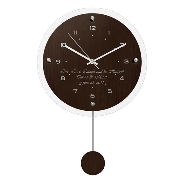  present set gift relief set pen te. Ram clock anti -ru Brown ( electro-magnetic wave clock ) relief clock 2 message 