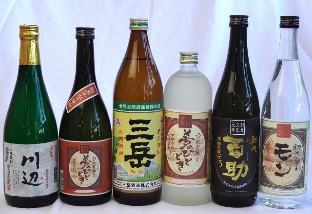  shochu 6 pcs set ( wheat shochu 100 .25 times wheat shochu dream. .. time 25 times Mitake 25 times potato shochu dream. .. time 23 times rice shochu river side rice 