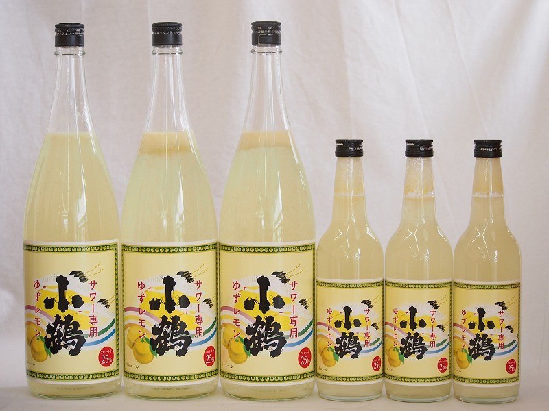 su.. dry sour exclusive use yuzu lemon large small 6 pcs set 25 times small crane . structure ( Kagoshima prefecture )1800ml×3 600ml×3