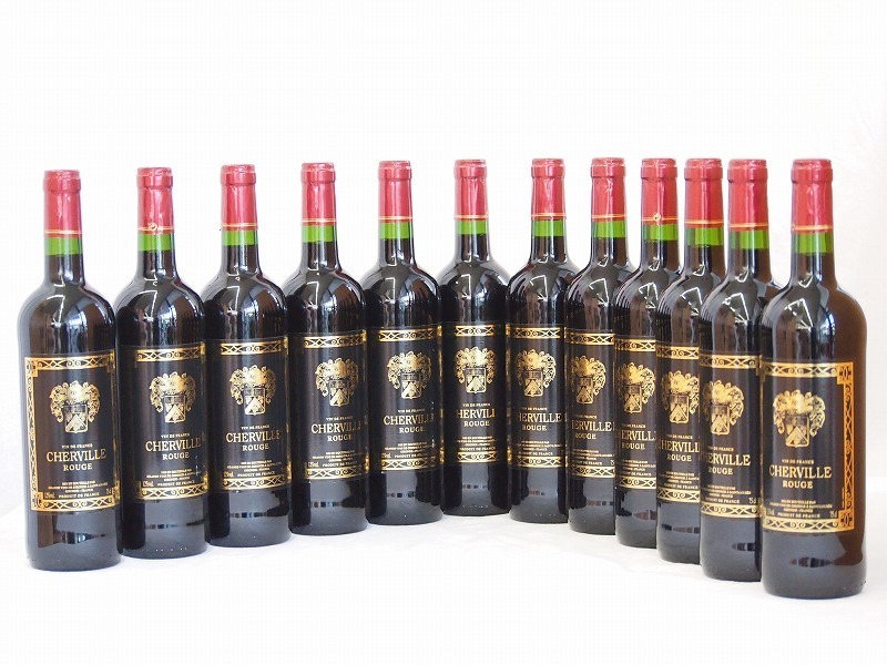 人気メーカー・ブランド フランス赤ワイン シェルヴィーユ ・ルージュ 750ml×12 セット、詰め合わせ