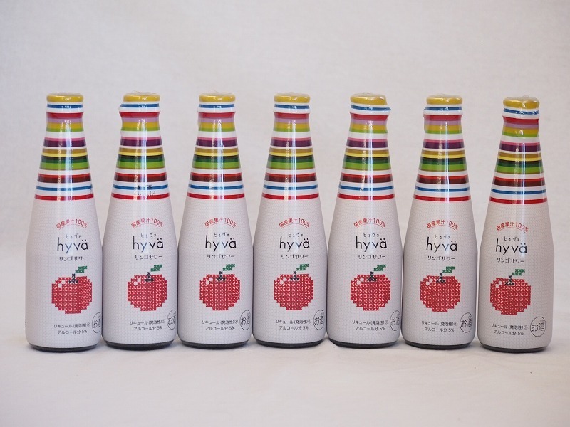 7 pcs set ( domestic production .. craft liqueur apple sour foamed .alc.5%) 200ml×7ps.