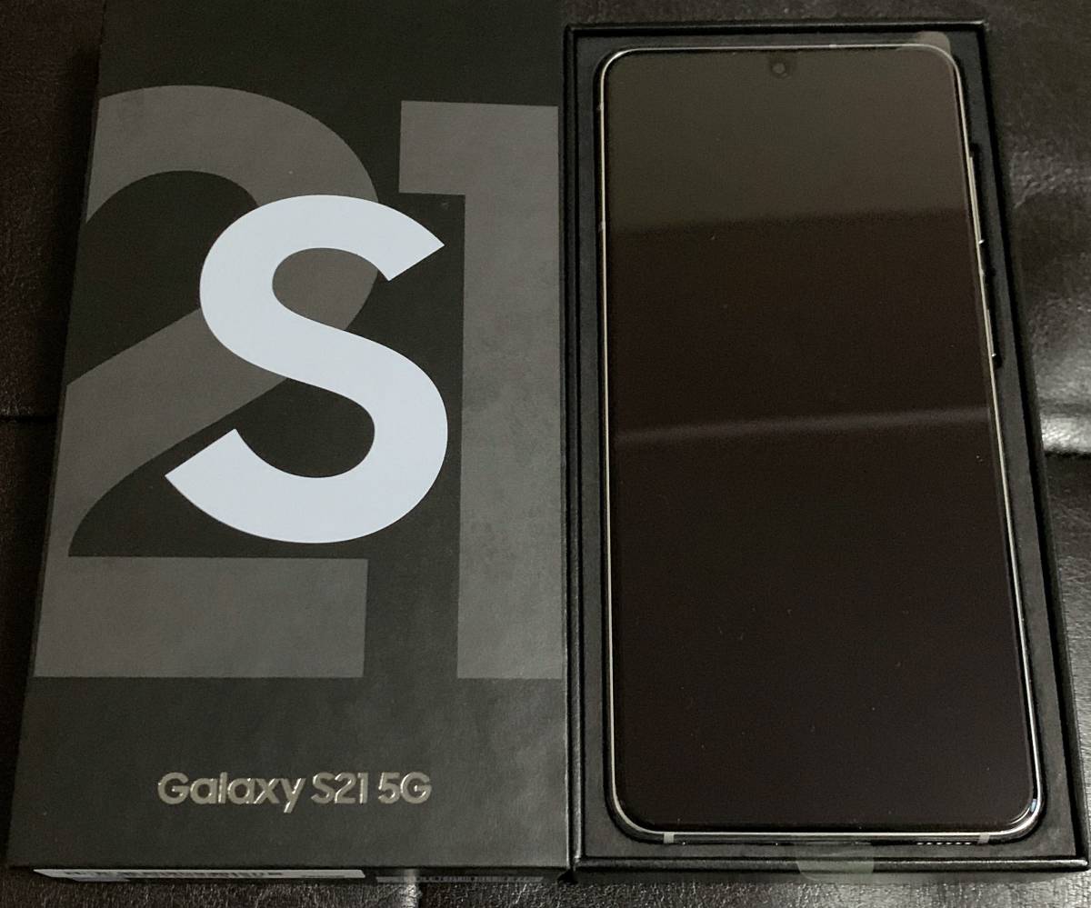 オンラインストア正規品  SIMロック解除済 ホワイト ファントム SCG09 5G S21 Galaxy スマートフォン本体