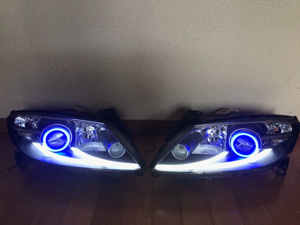 RX-8 previous term HID head light double tube line smd lighting ring blue 