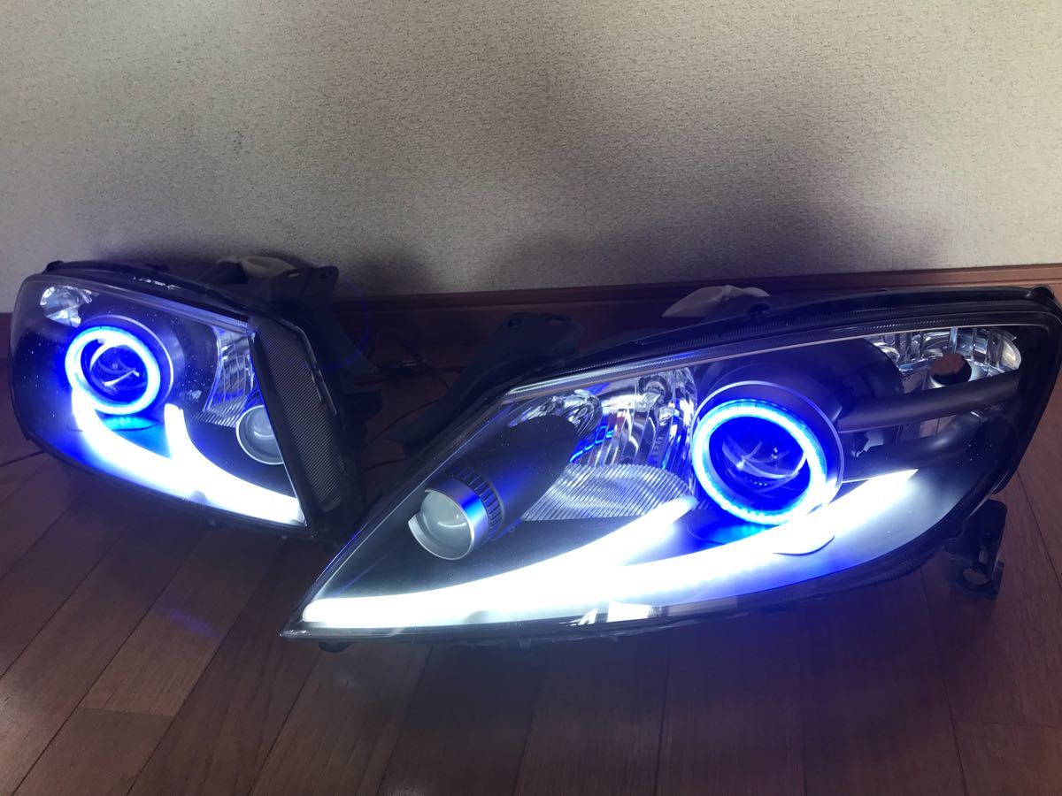 RX-8 previous term HID head light double tube line smd lighting ring blue 