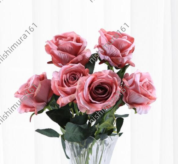  hand made * rose 6 pcs set * material for flower arrangement * artificial flower * art flower ** new goods * pink series 2