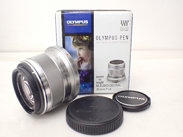 OLYMPUS 単焦点レンズ M.ZUIKO DIGITAL 45mm F1.8 元箱付き オリンパス