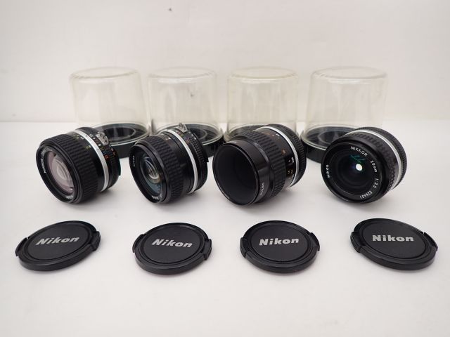 Nikon Ai-S NIKKOR 20mm F3.5 / 24mm F2.8 / 28mm F2.8 / Micro 55mm F2.8 ニコン MFレンズ 4本 ∽ 64B51-5_画像1