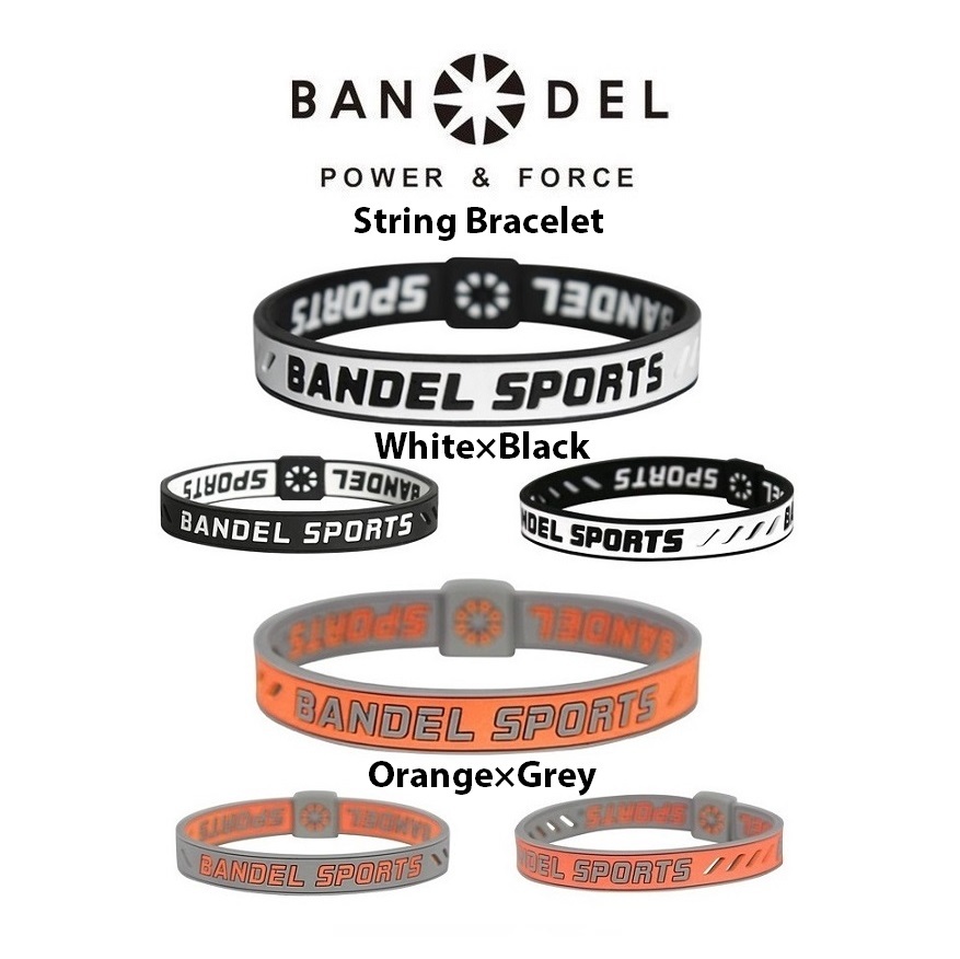 PayPayフリマ｜BANDEL SPORTS バンデル ストリング ブレスレット×2本 白×黒/オレンジ×グレー Sサイズ