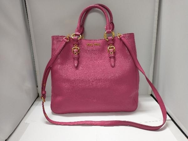 MIU MIU 2WAYショルダーバッグ ピンク | www.caravantechs.com