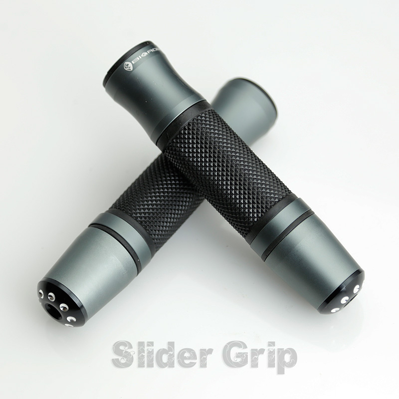 レッツ アルミグリップ ハンドルグリップ Slider Grip（マットチタン）汎用