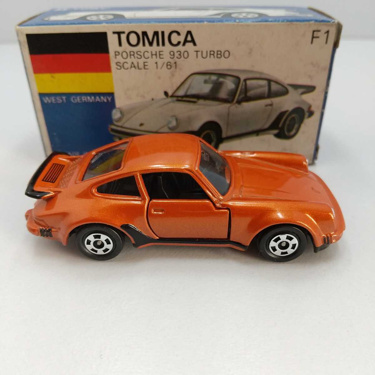 トミカ 青箱 ポルシェ 930 ターボ メタリックオレンジ 日本製