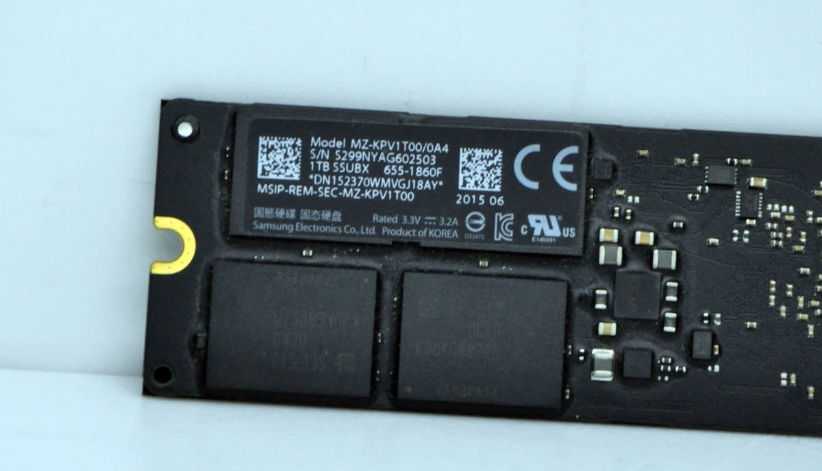 超高速 Apple純正 PCIe SSD 1TB 1000GB MZ-KPV1T00/0A4 MacBook Air