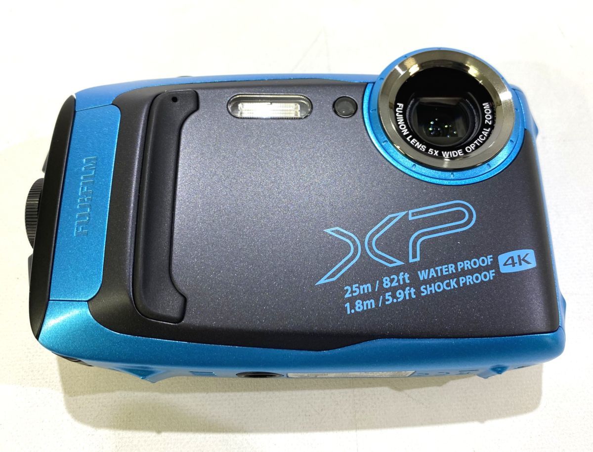 ◇【・動確済み】FUJIFILM 防水カメラ XP140 スカイブルー FX-XP140SB