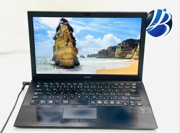 ☆SONYノートパソコン VJP132 ☆PCスタンド・マウス付/Win10/Microsoft Office付き/core i3-5005U/SSD150GB/4GB/13.3型/中古/PC/P492