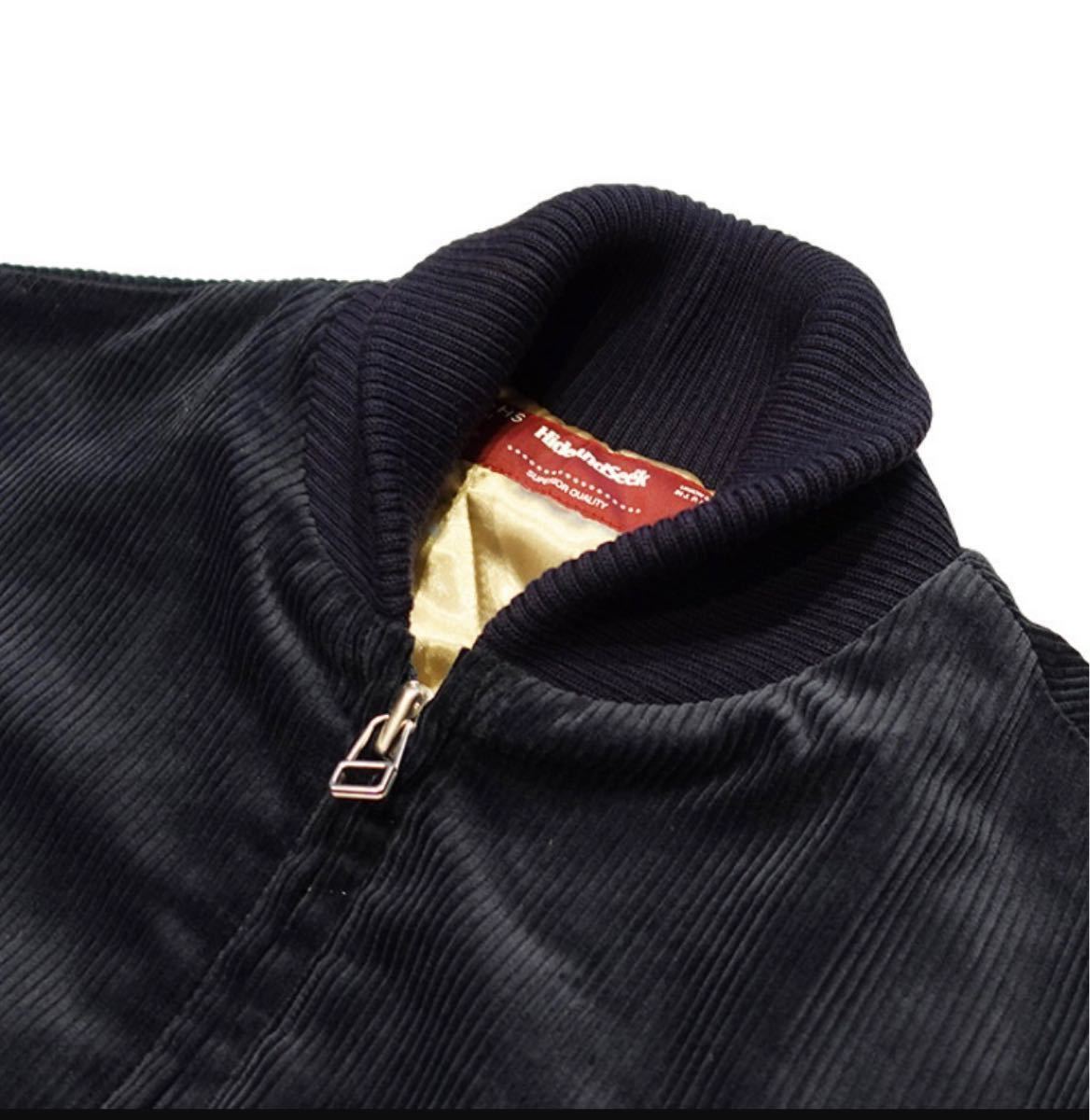 HIDE AND SEEK Cord Sports Jacket ハイドアンドシーク コードスポーツジャケット Lサイズ NAVY