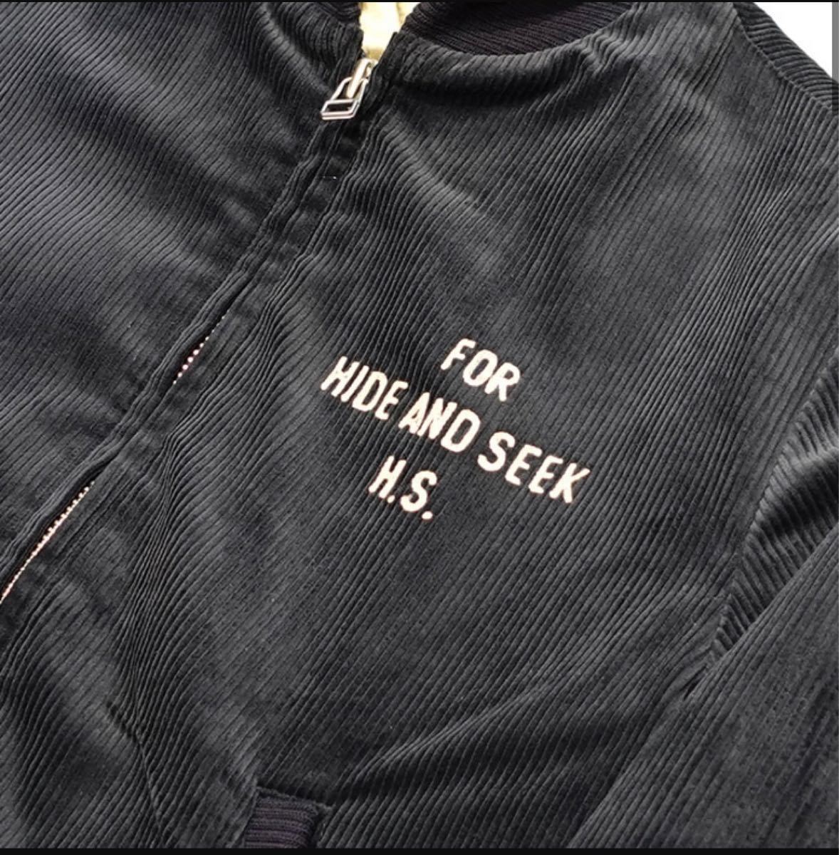 HIDE AND SEEK Cord Sports Jacket ハイドアンドシーク コードスポーツジャケット Lサイズ NAVY