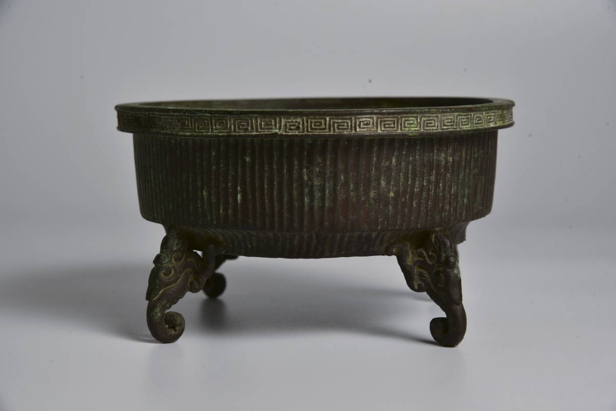 古銅・時代・獣足 銅水盤・香炉・青銅器・唐物 www.gastech.com.tr