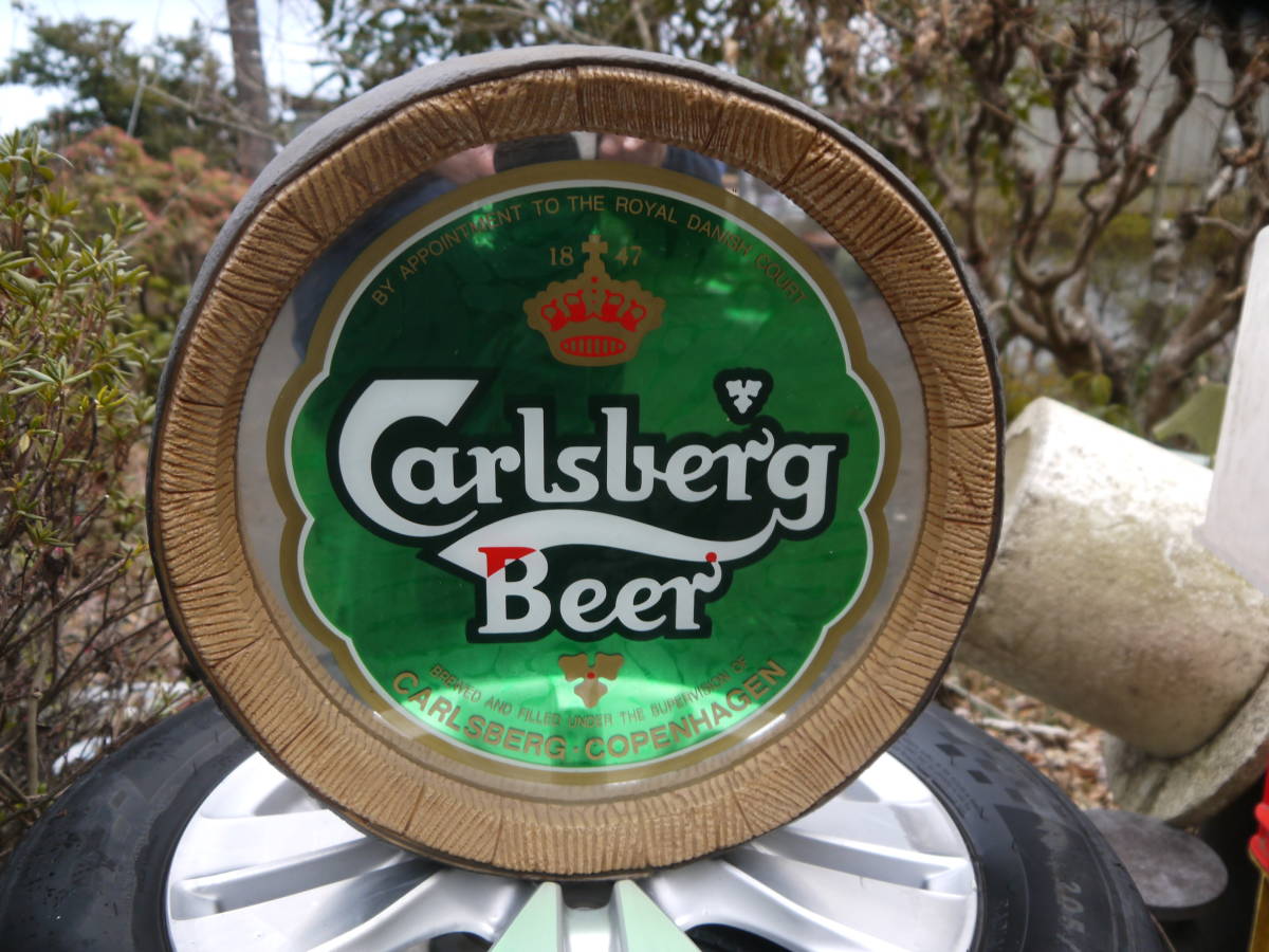 人気商品 Beer Carlsberg デンマーク 貴重！ カールスバーグ 直径42cm インテリア 店舗 円形看板 ビール - 看板 - hlt.no
