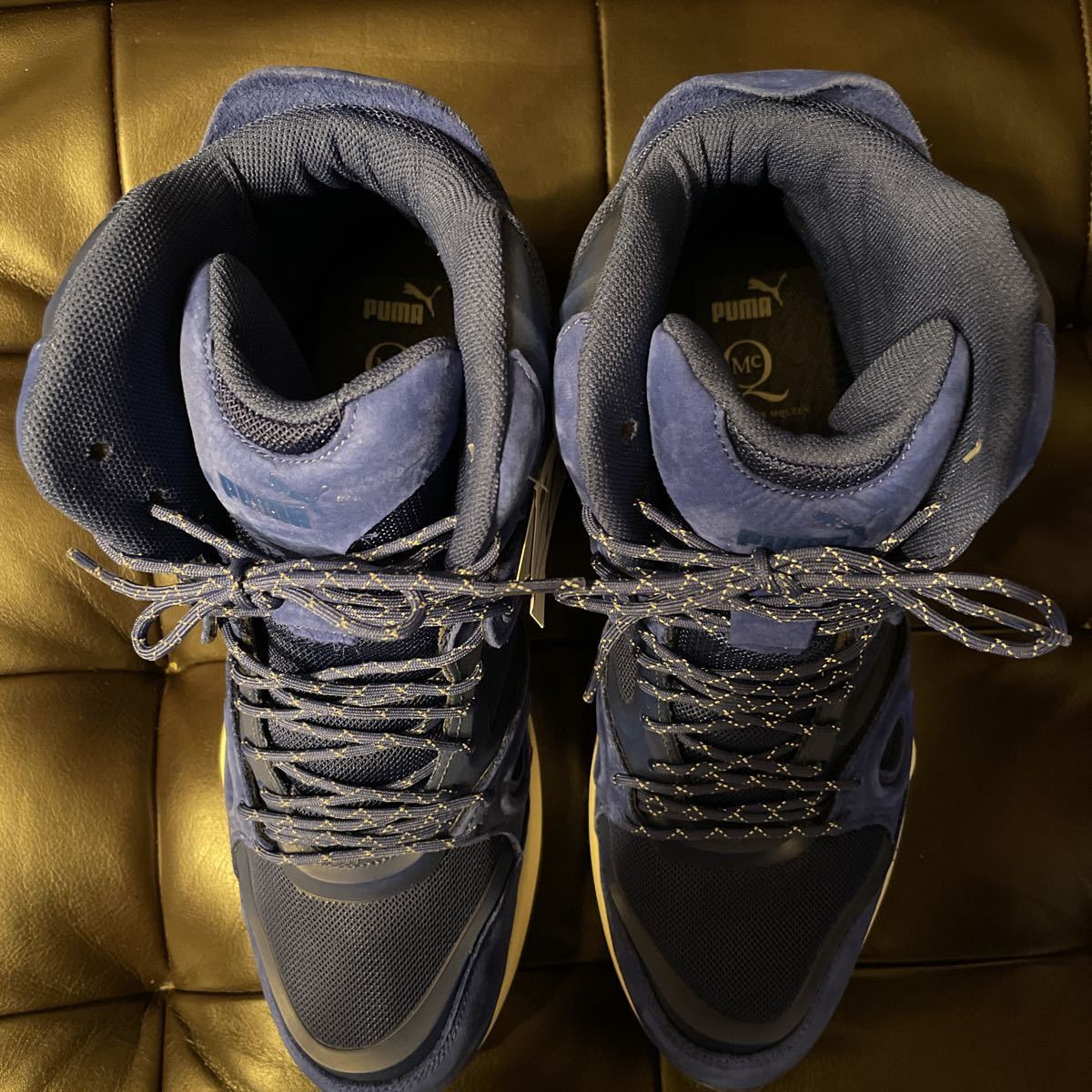 新品未使用箱付き PUMA MCQ RUN MID 28cm ハイカットスニーカー 青 ブルー プーマ アレキサンダーマックイーン ALEXANDER McQUEEN 6