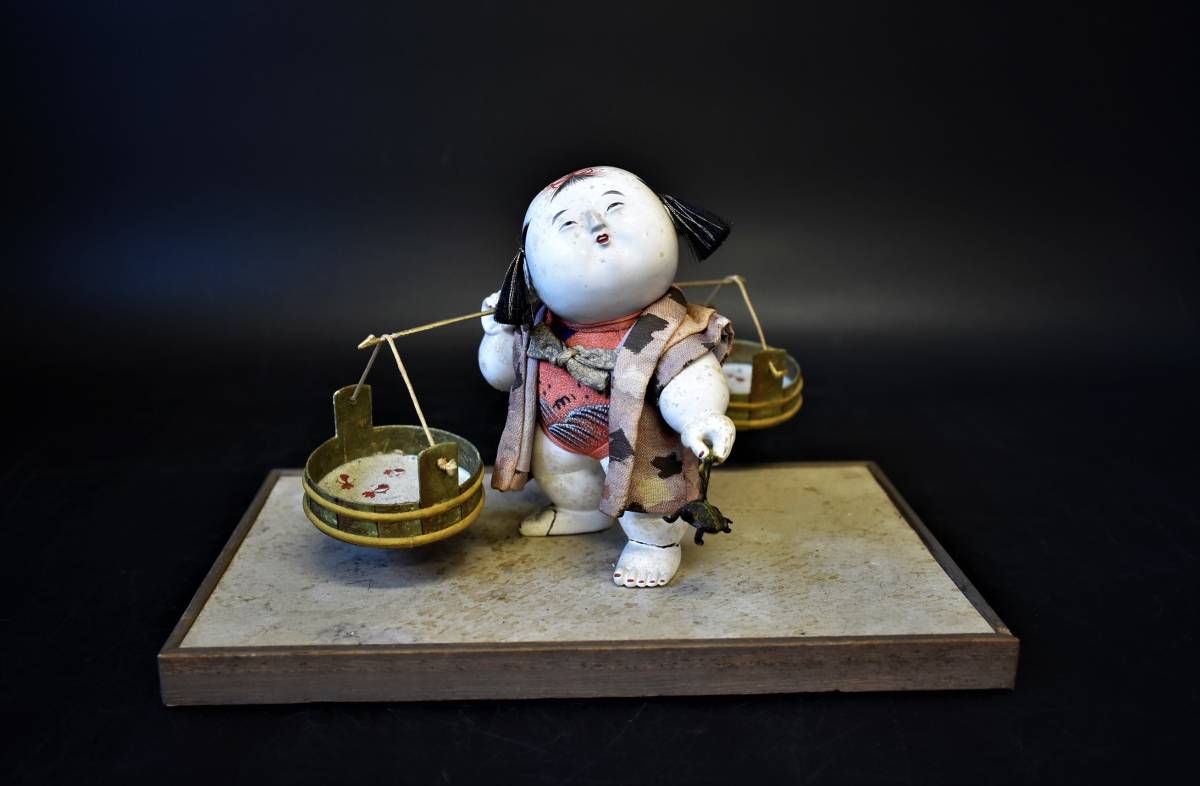 高評価! 御所人形/金魚売り/日本人形/童子人形/時代物 御所人形
