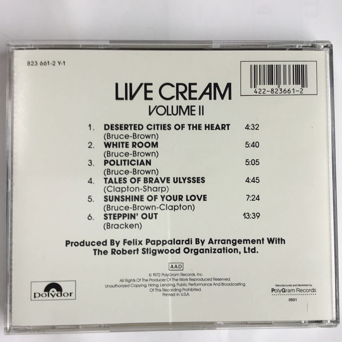 ライヴ・クリーム　VOL.2 Live Cream: Vol.2 輸入盤