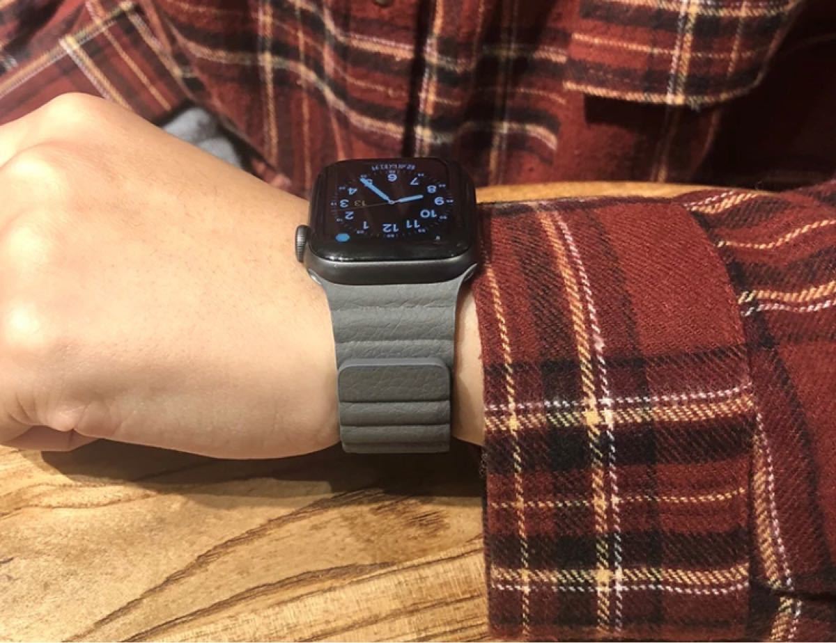 返品?交換対象商品】 Apple Watch バンド 合皮 38 40 41mm ブラック