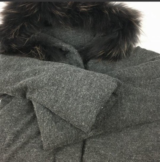 冬物処分価格　コムサ　デ　モード　ウールコート暖かい ダウンコート　9号ｻｲｽﾞ　ブラック