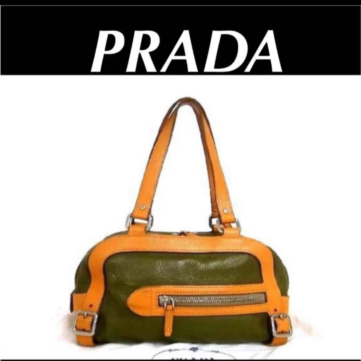 激安正規 正規品 PRADA 超軽量トートバッグボストンバッグ オレンジ