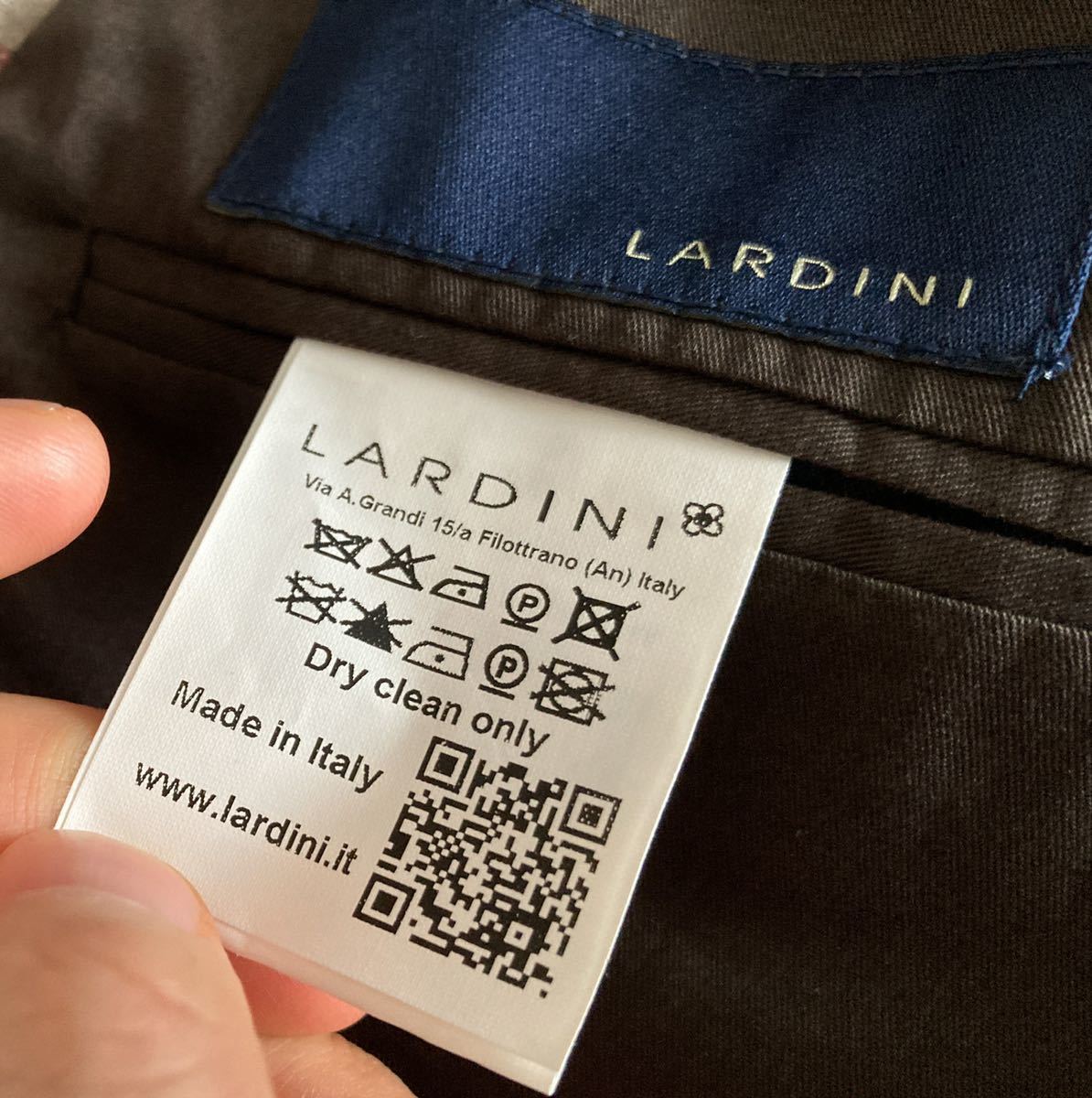 LARDINI ラルディーニ 48 M L ジレ ベスト 最高級 チェック柄 ライト 