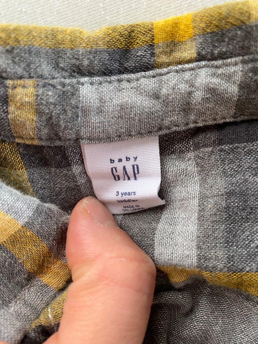 チェックシャツ　gap kids baby ベビー　シャツ　トップス　子供服 長袖シャツ チェック柄 ネルシャツ チェック