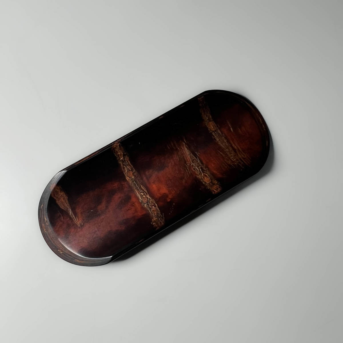 樺細工 総皮茶筒 帯一本 丸帯 縦張 藤村 志登麿作 コレクション
