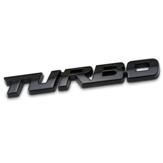 送料0円 Turbo ロゴ エンブレム メタルステッカー ブラック 立体 両面テープで簡単取り付け 外装 内装 カスタム ターボ 車 字 汎用