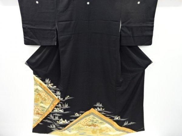 5248597: 茶屋辻に松竹梅模様刺繍留袖(比翼付き) 留袖