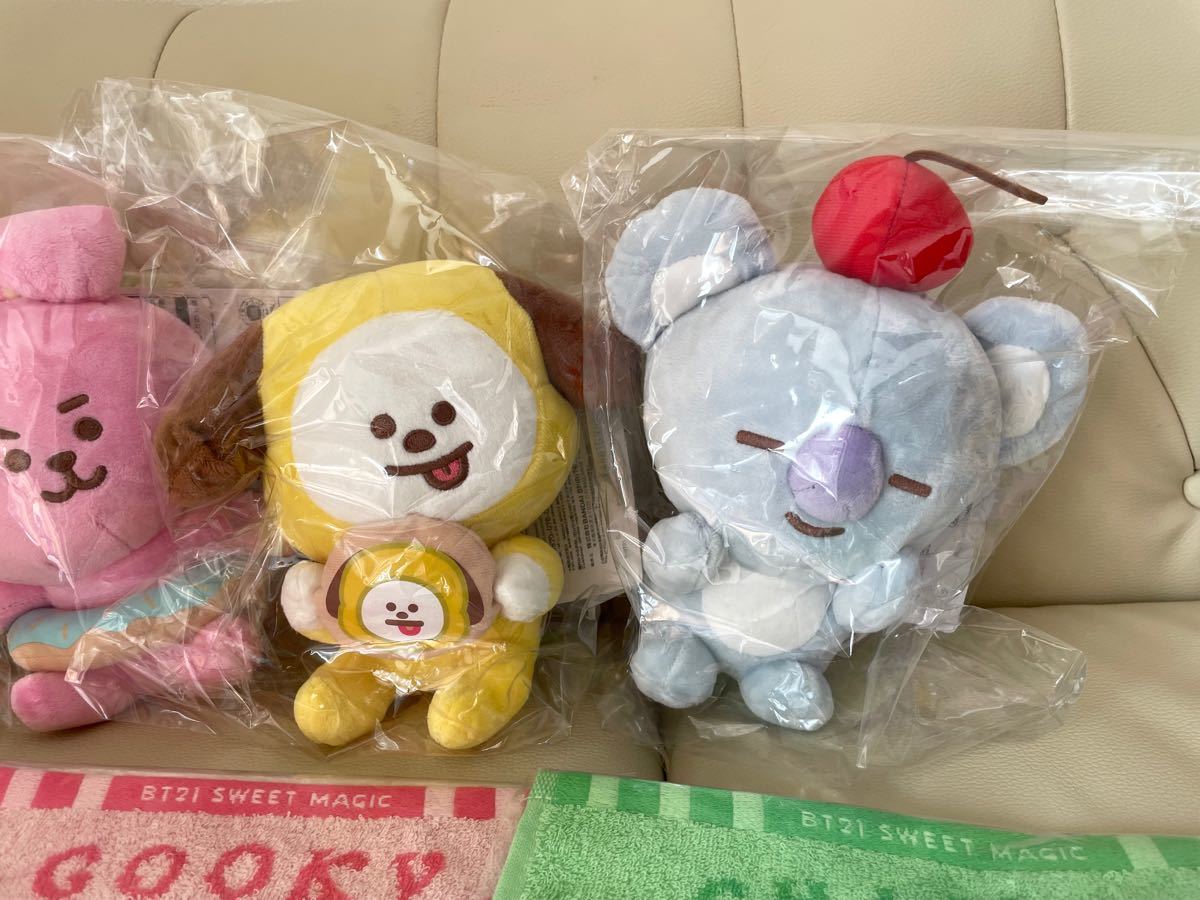 一番くじ BTS BT21 TATA COOKY CHIMMY KOYA ぬいぐるみ タオル ラバーチャーム 10点セット