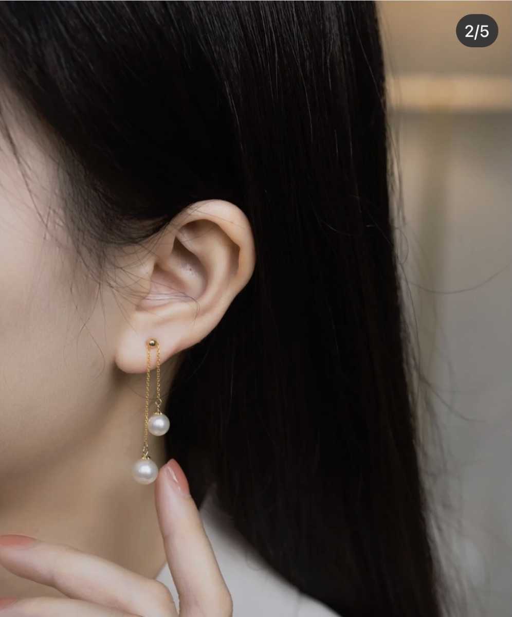 K18 ゆらゆら デザインピアス aljaser.com.bh