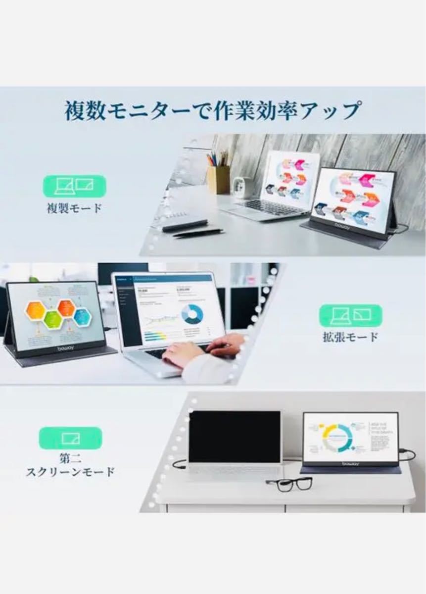 新品】2022年最新モデル 13.3インチ モバイル モニター 超薄型 フルHD