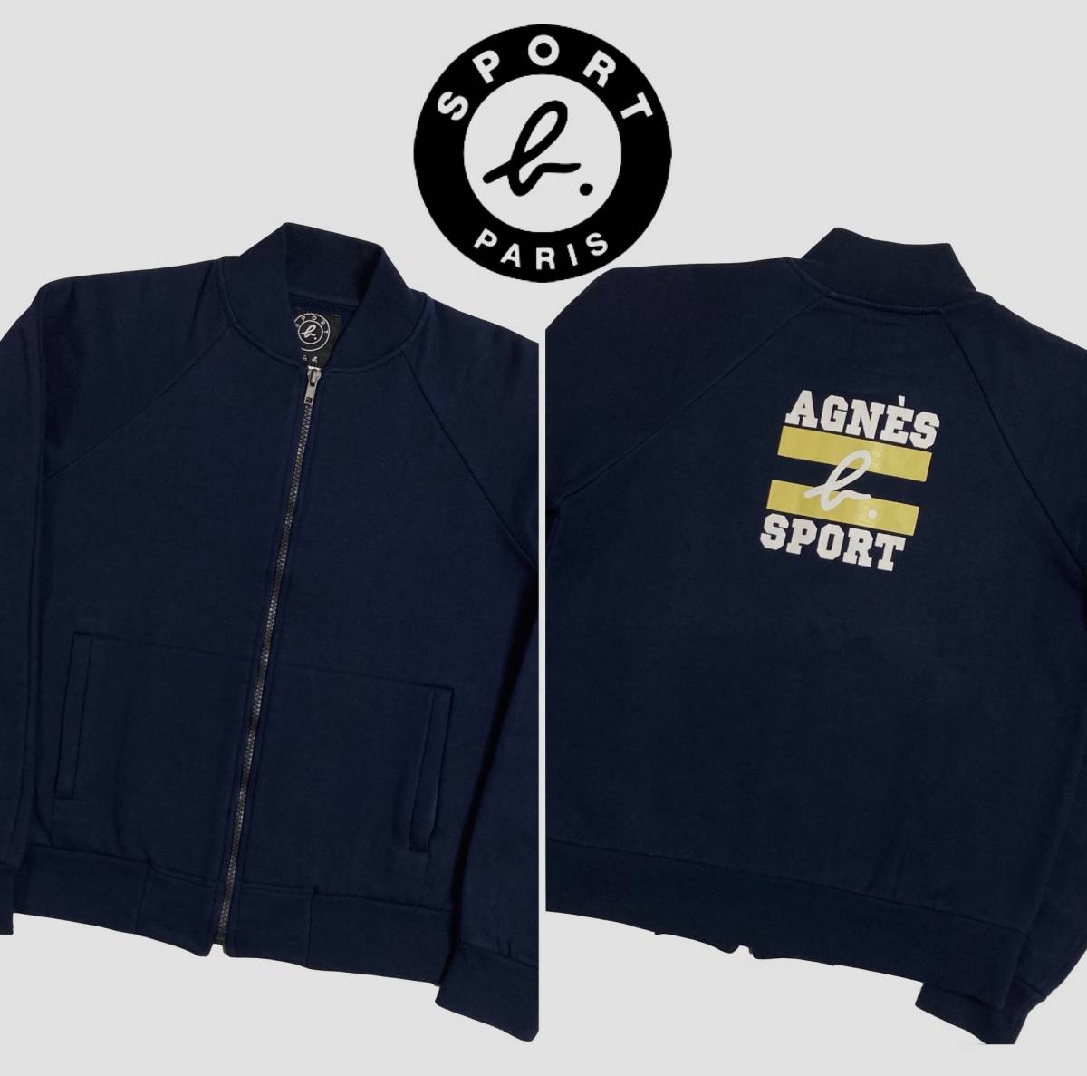 agnes b.sport モロッコ製 スウェット ブルゾン ジャケット アニエスベー スポーツ レディース_画像1