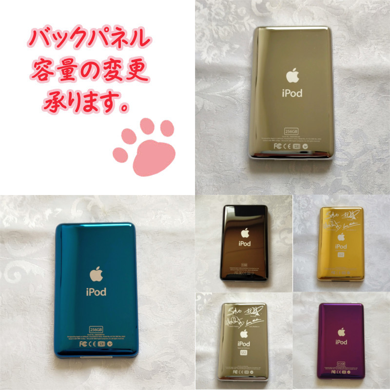 美品】iPod classic 第5世代 ブルー×ホワイト 256GB-