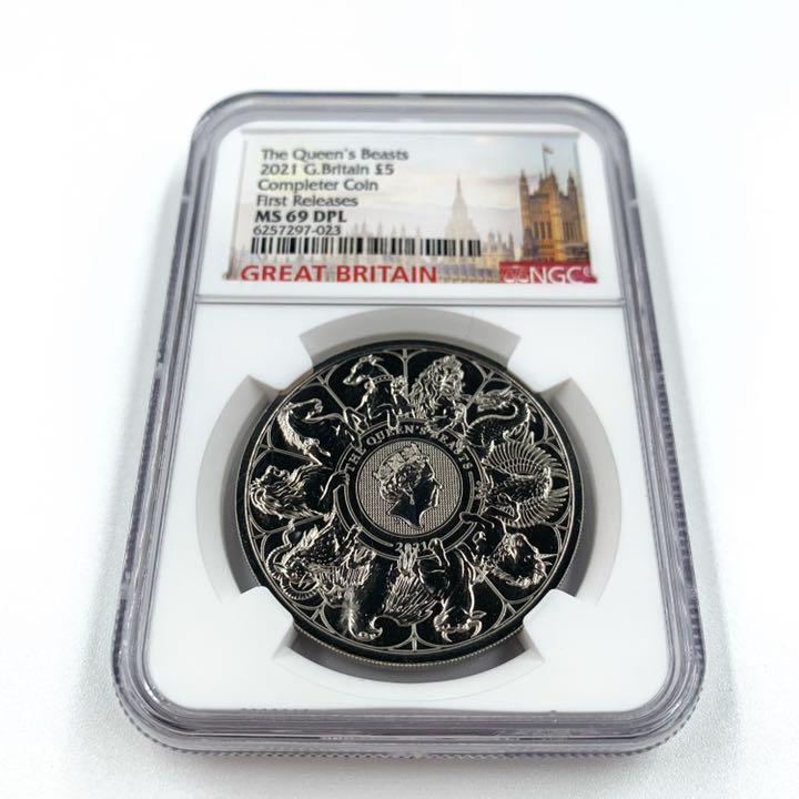 2021 イギリス クイーンビースト ５ポンド コンプリーターコイン 銀貨 