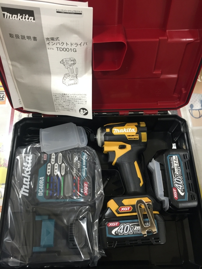 マキタ 充電式インパクトドライバ TD001GDX FY 40V max 2.5Ah