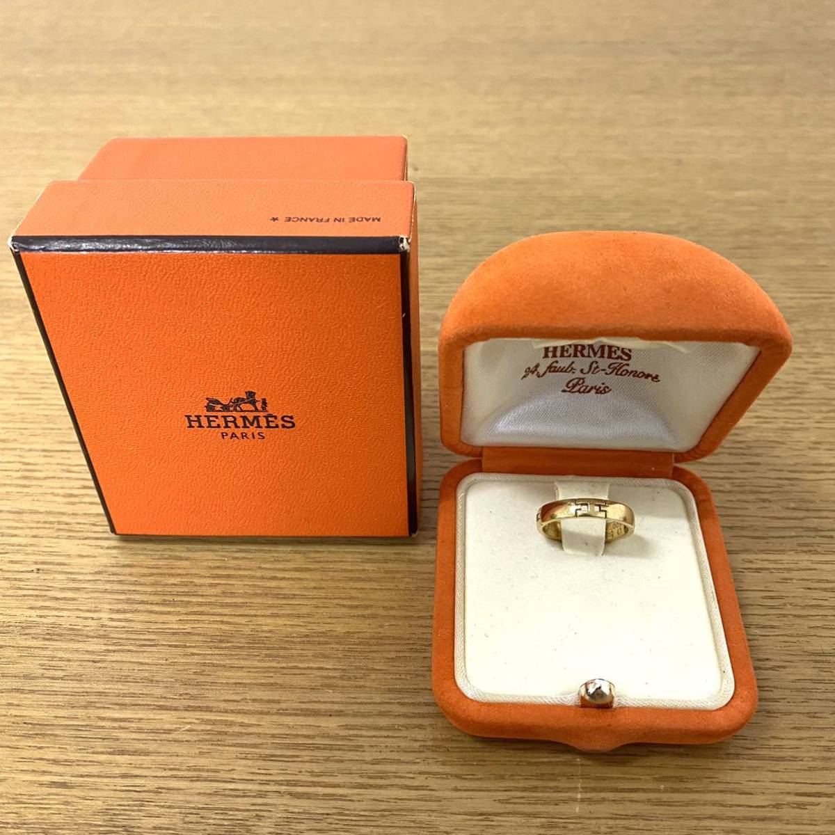 HERMES エルメス ヘラクレスリング 指輪 ケース付き K18YG 750 イエローゴールド product details | Yahoo!  Auctions Japan proxy bidding and shopping service | FROM JAPAN