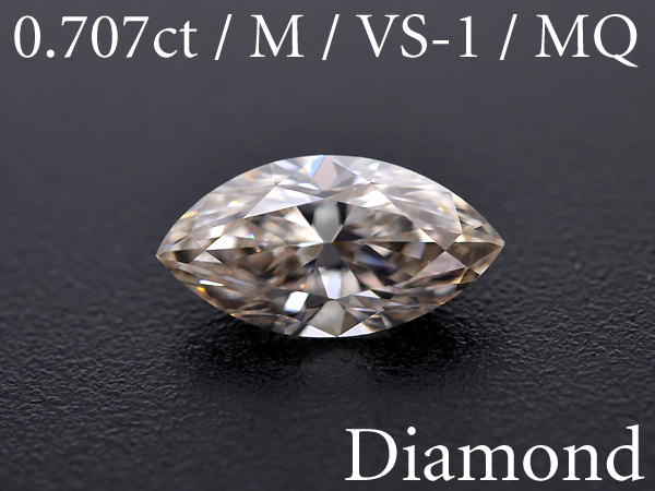 【BSJD】ダイヤモンドルース 0.707ct FB/VS-1/マーキーズ/中央宝石研究所 本物_画像1